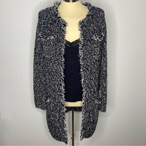 Ann Taylor Black and White Cardigan Sweater